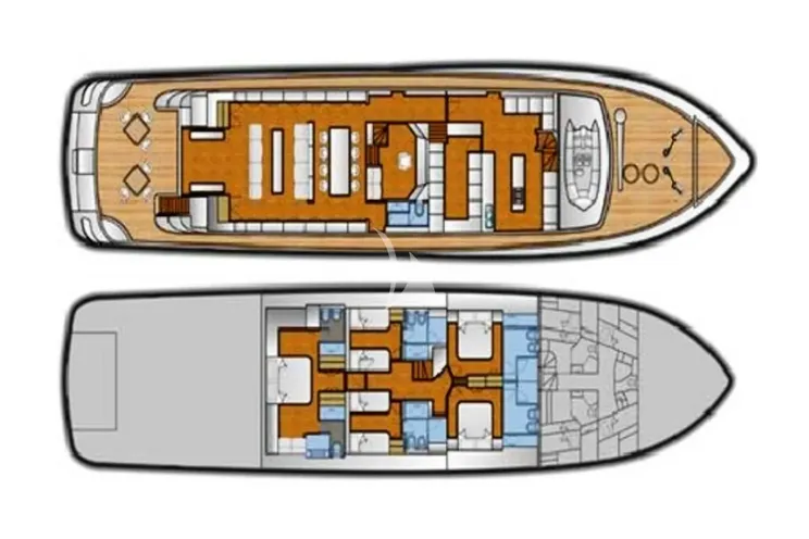 Layout for ISLANDER II Baglietto 34 - layout