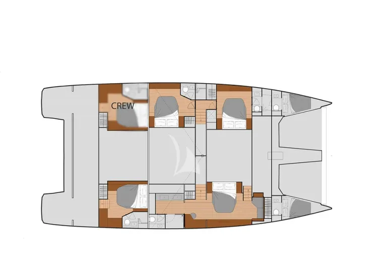 ISOLA Fountaine Pajot Alegria 67 - cabin layout ISOLA Fountaine Pajot Alegria 67 - cabin layout