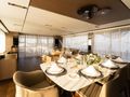 ISOTTA Ferretti 1000 Skydeck - indoor dining set up ISOTTA Ferretti 1000 Skydeck - indoor dining set up