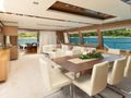 IVA Ferretti 960 - saloon dining area and lounge wide shot IVA Ferretti 960 - saloon dining area and lounge wide shot