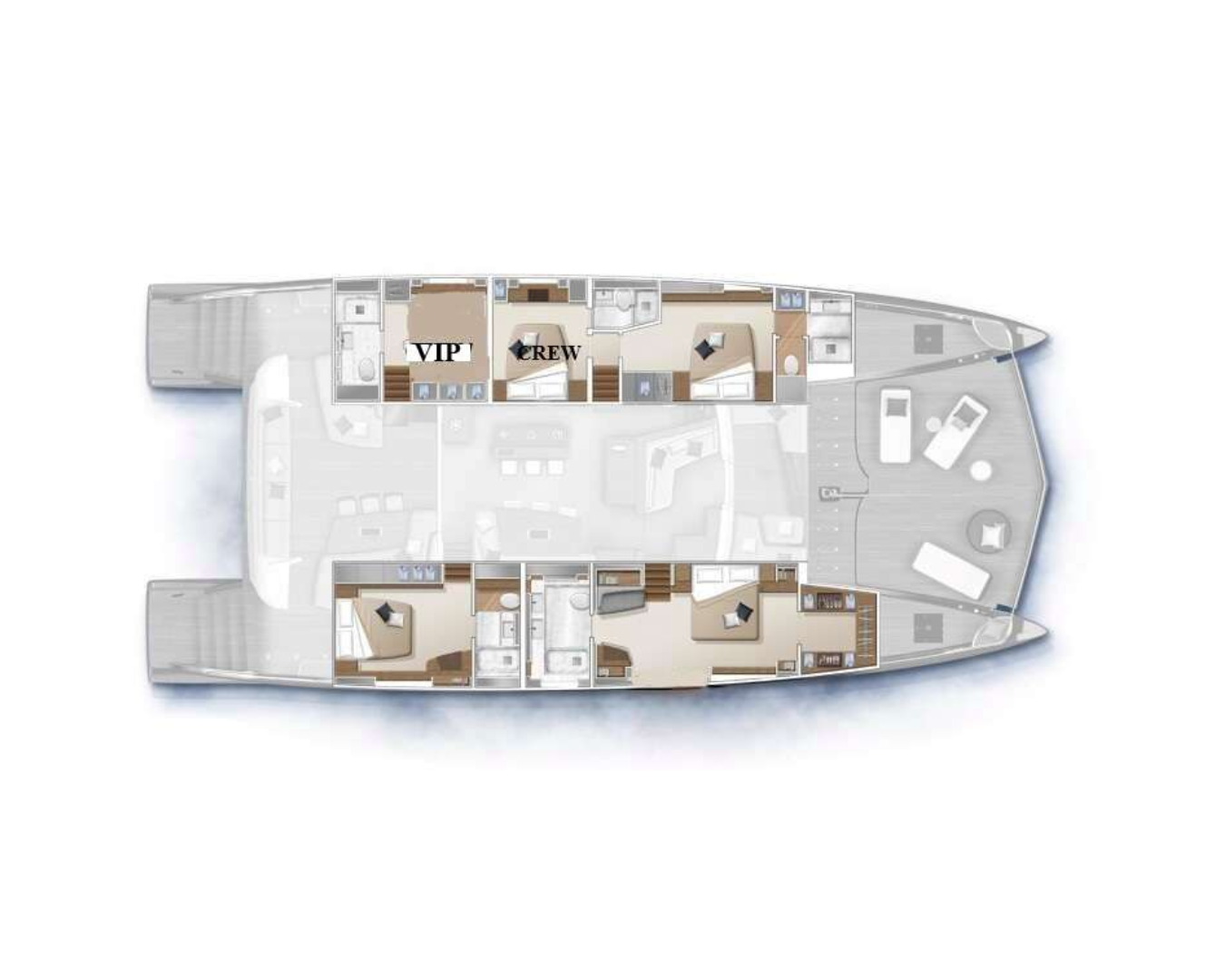 Layout for JAN'S FELINE Lagoon Seventy 8 - Layout
