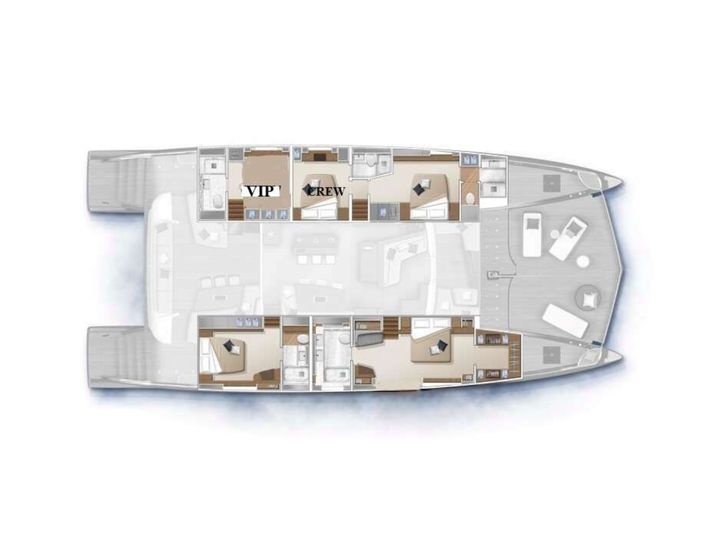 JAN'S FELINE Lagoon Seventy 8 - Layout JAN'S FELINE Lagoon Seventy 8 - Layout