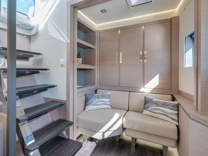 JEWEL Fountaine Pajot Alegria 67 - main cabin seating area JEWEL Fountaine Pajot Alegria 67 - main cabin seating area