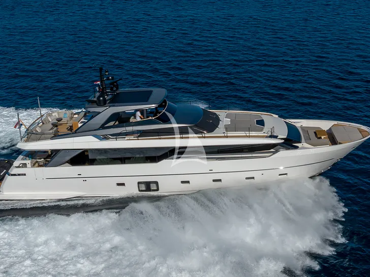 JICJ Sanlorenzo SL96A - cruising at top speed JICJ Sanlorenzo SL96A - cruising at top speed