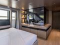 JICJ Sanlorenzo SL96A master cabin bed and TV