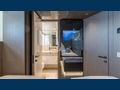JICJ Sanlorenzo SL96A twin cabin 1 bathroom and TV