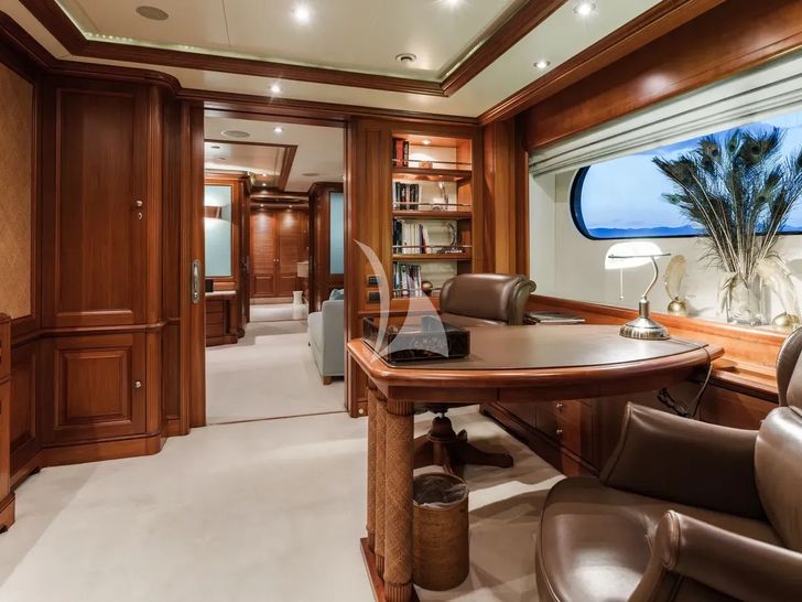 JO I Benetti Golden Bay 50m - master cabin office JO I Benetti Golden Bay 50m - master cabin office