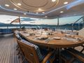 O I Benetti Golden Bay 50m - sky deck alfresco dining set up O I Benetti Golden Bay 50m - sky deck alfresco dining set up