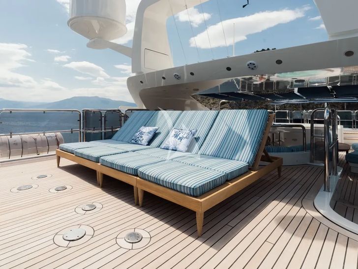 O I Benetti Golden Bay 50m - sundeck sunbathing area O I Benetti Golden Bay 50m - sundeck sunbathing area