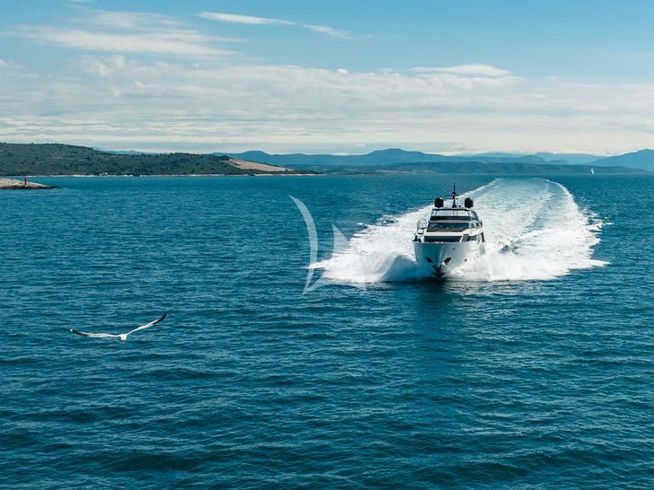 JOURNEY Sanlorenzo SL102 - cruising shot with waterline JOURNEY Sanlorenzo SL102 - cruising shot with waterline