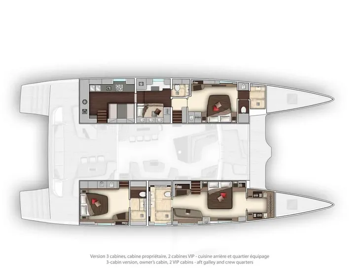 JOY Lagoon Seventy 7 - cabin layout JOY Lagoon Seventy 7 - cabin layout