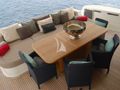 JPS Ferretti 800 - aft deck seating and dining area JPS Ferretti 800 - aft deck seating and dining area