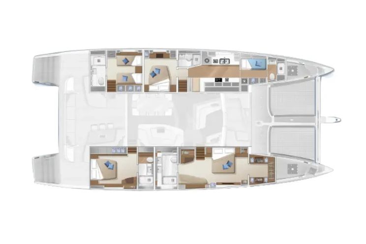 Layout for J. SPARROW Lagoon Seventy 7 - cabin layout