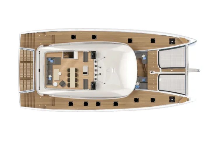Layout for J. SPARROW Lagoon Seventy 7 - flybridge layout
