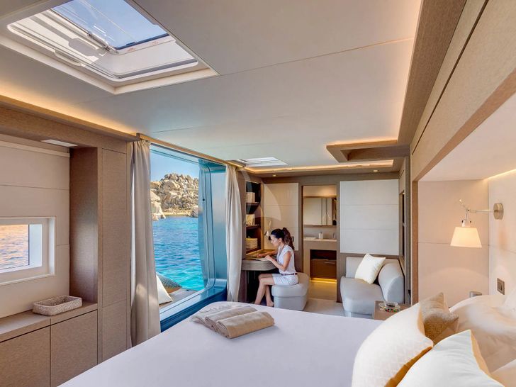 J. SPARROW Lagoon Seventy 7 - master cabin study or work area J. SPARROW Lagoon Seventy 7 - master cabin study or work area