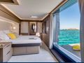 J. SPARROW Lagoon Seventy 7 master cabin with side swimming platform or balcony