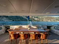 JUSTA DELIA Benetti Vision 145 - main aft deck dining area JUSTA DELIA Benetti Vision 145 - main aft deck dining area
