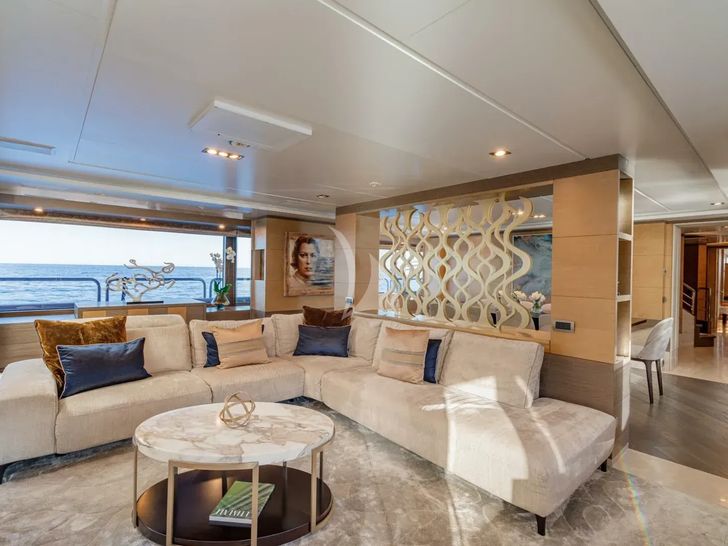 JUSTA DELIA Benetti Vision 145 - main saloon seating JUSTA DELIA Benetti Vision 145 - main saloon seating