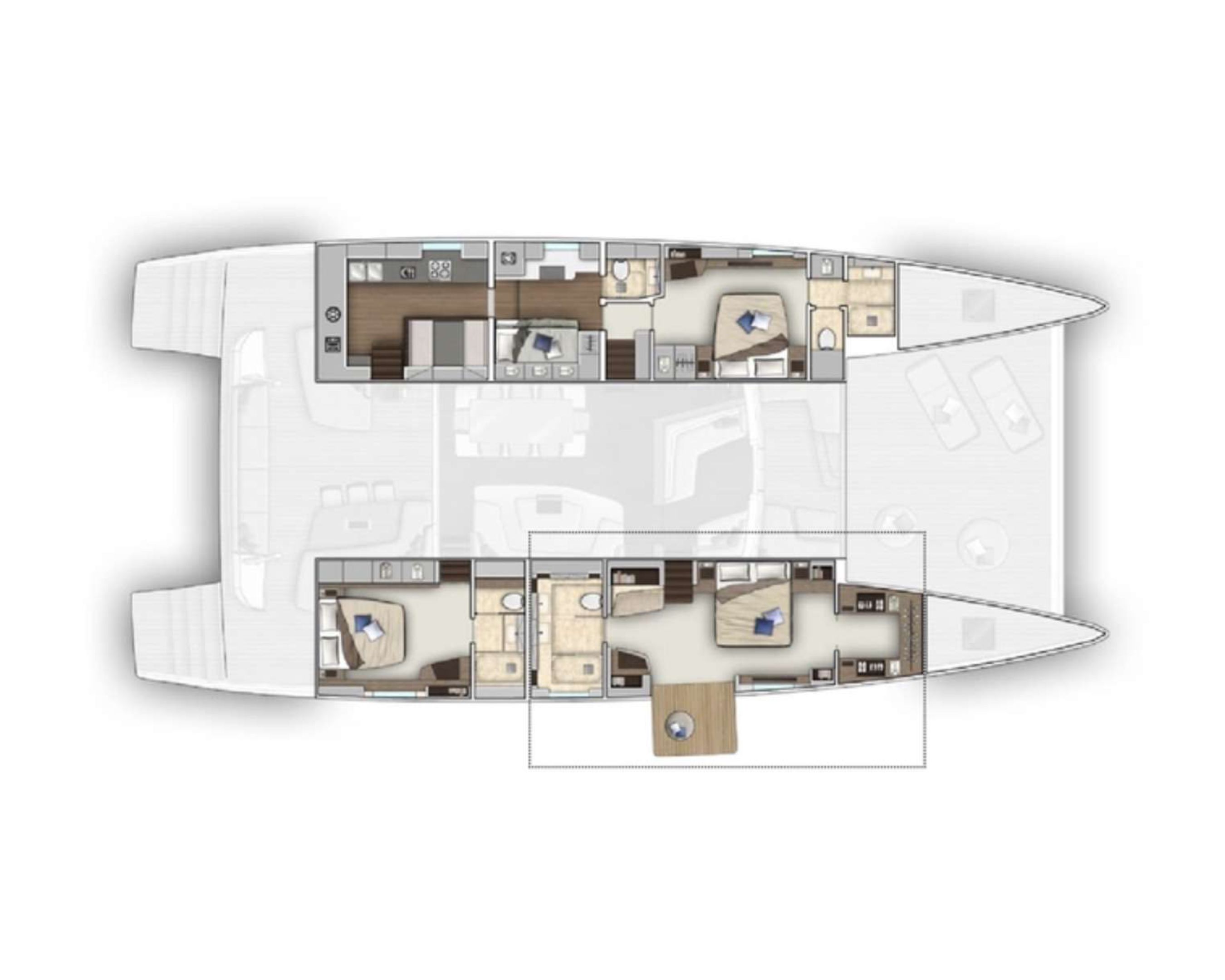 JUST MARIE 2 Lagoon Seventy 8 - catamaran yacht layout