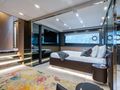 KAR Riva Folgore 88 - master cabin bed and TV KAR Riva Folgore 88 - master cabin bed and TV