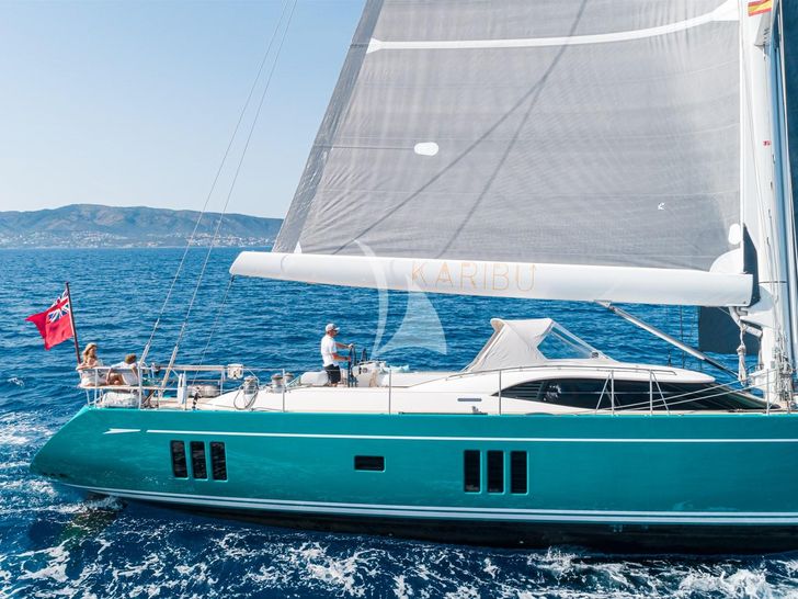 KARIBU Oyster 885 - aft shot sailing KARIBU Oyster 885 - aft shot sailing