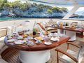 KASSANDRA Feadship 47m - aft deck alfresco breakfast KASSANDRA Feadship 47m - aft deck alfresco breakfast