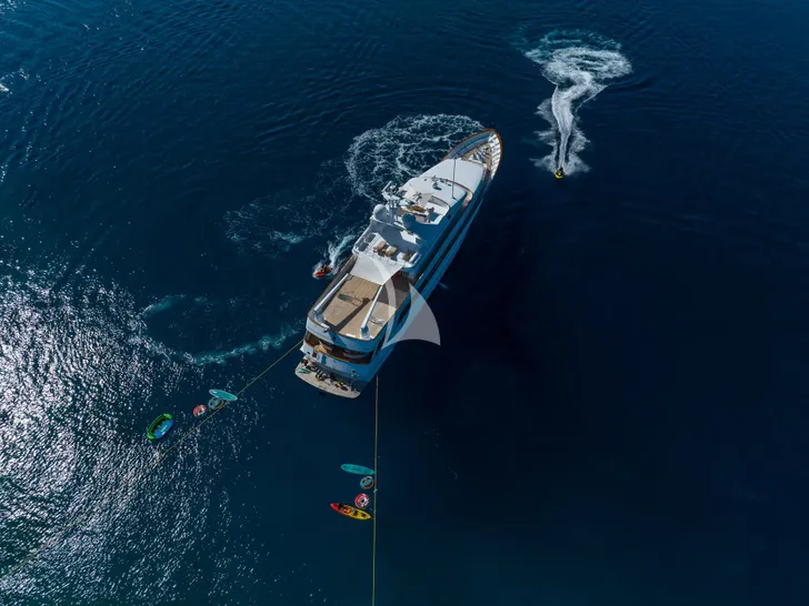 KASSANDRA Feadship 47m - anchored with the water toys KASSANDRA Feadship 47m - anchored with the water toys