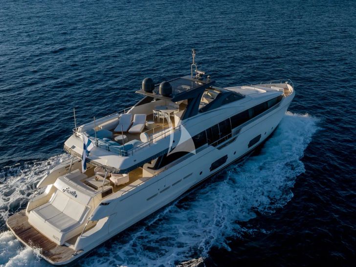 KATARIINA XO Ferretti 960 - aft cruising shot KATARIINA XO Ferretti 960 - aft cruising shot
