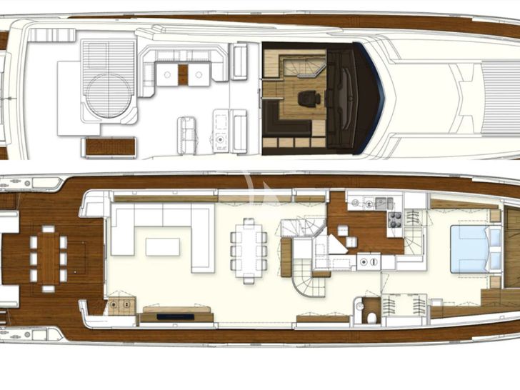 KATARIINA XO Ferretti 960 - main deck layout KATARIINA XO Ferretti 960 - main deck layout
