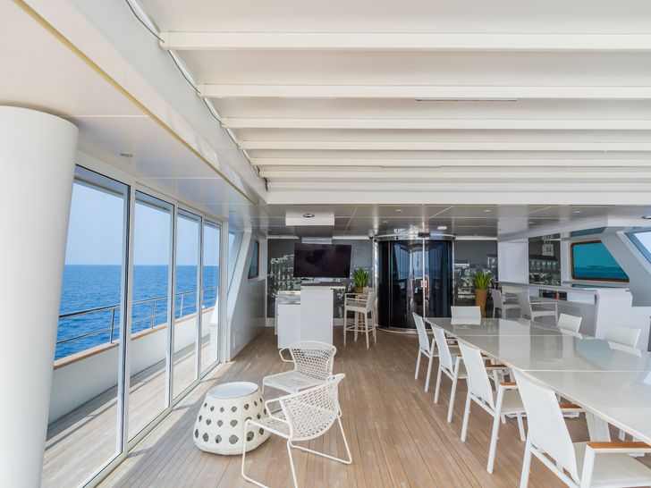 KATINA Brodosplit 60m - alfresco bar and dining area KATINA Brodosplit 60m - alfresco bar and dining area