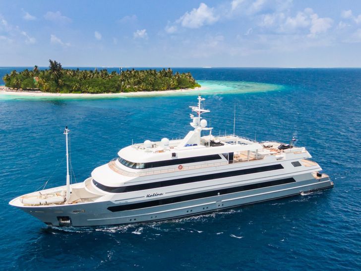 KATINA Brodosplit 60m - anchored near an island KATINA Brodosplit 60m - anchored near an island