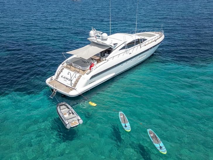 KAWAI Mangusta 92 - anchored with the water toys KAWAI Mangusta 92 - anchored with the water toys