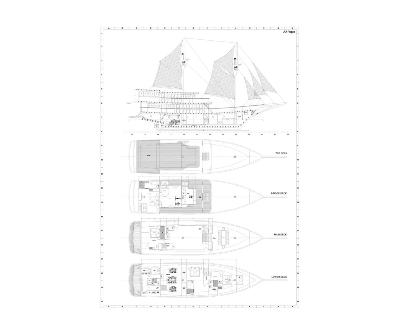 Layout for KAYRA Phinisi 38m - layout