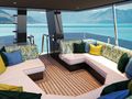 KING BENJI Dunya Custom yacht 47m flybridge covered lounge