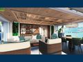 KING BENJI Dunya Custom yacht 47m sky deck seating area and tea area