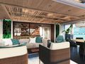 KING BENJI Dunya Custom yacht 47m sky deck seating area and tea area