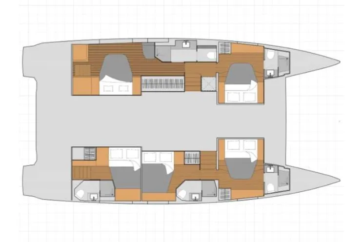 Layout for KEBISIKS Fountaine Pajot Aura 51 - layout