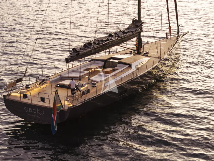 KIBOKO4 Southern Wind Shipyard SW108 - anchored aft view KIBOKO4 Southern Wind Shipyard SW108 - anchored aft view
