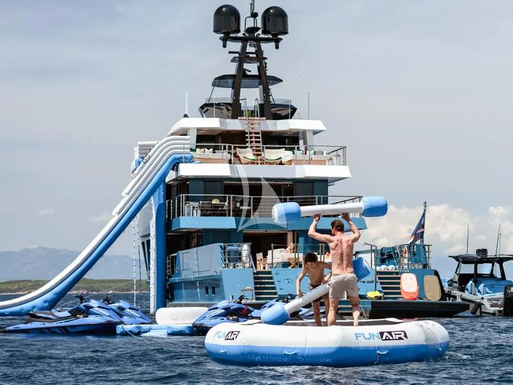 KING BENJI Dunya Custom Yacht 47m - water toys set up KING BENJI Dunya Custom Yacht 47m - water toys set up