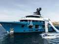 KING BENJI Dunya Custom Yacht 47m - anchored with the water toys KING BENJI Dunya Custom Yacht 47m - anchored with the water toys