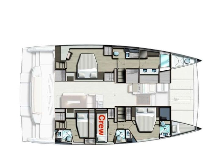 KITTIWAKE Bali 4.8 - cabin layout KITTIWAKE Bali 4.8 - cabin layout