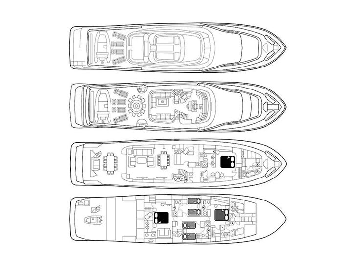 KLOBUK Ferretti Custom Line Navetta 30 - layout KLOBUK Ferretti Custom Line Navetta 30 - layout
