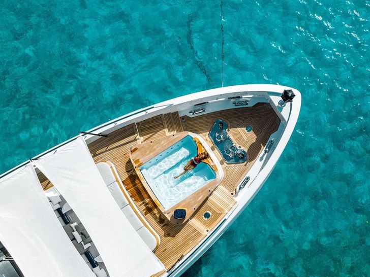 KOJU Benetti Motopanfilo 37m - top foredeck shot KOJU Benetti Motopanfilo 37m - top foredeck shot