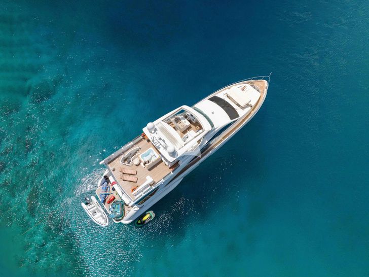 KOUKLES Azimut 30m aerial shot anchored KOUKLES Azimut 30m aerial shot anchored