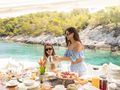 KOUKLES Azimut 30m guests dining alfresco KOUKLES Azimut 30m guests dining alfresco