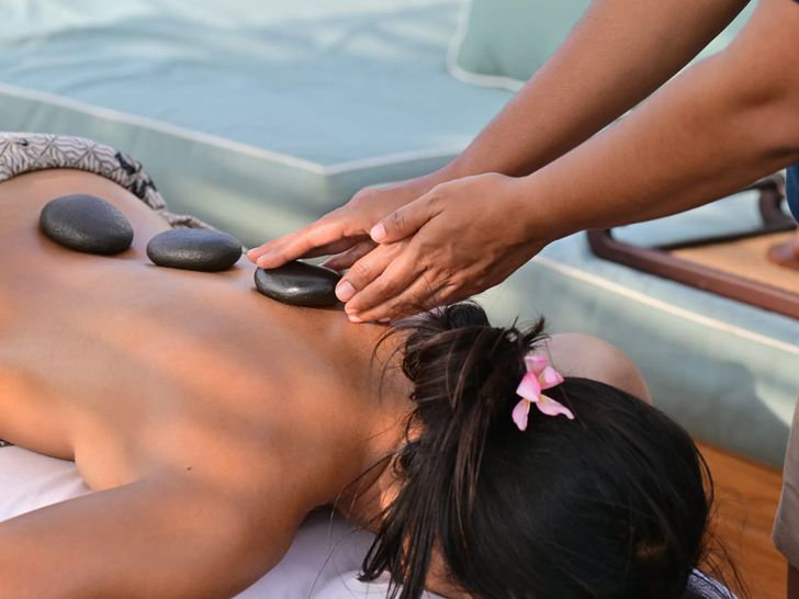 KUDANIL Custom Motor Yacht 50m - stone massage KUDANIL Custom Motor Yacht 50m - stone massage