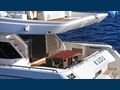 KUDU Ferretti Yacht 750 aft deck dining area