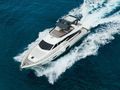 KUDU Ferretti Yacht 750 cruising aerial view