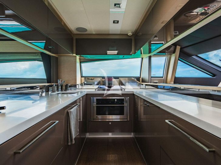 KUDU Ferretti Yacht 750 galley KUDU Ferretti Yacht 750 galley