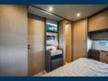 KUDU Ferretti Yacht 750 master cabin vanity unit and TV